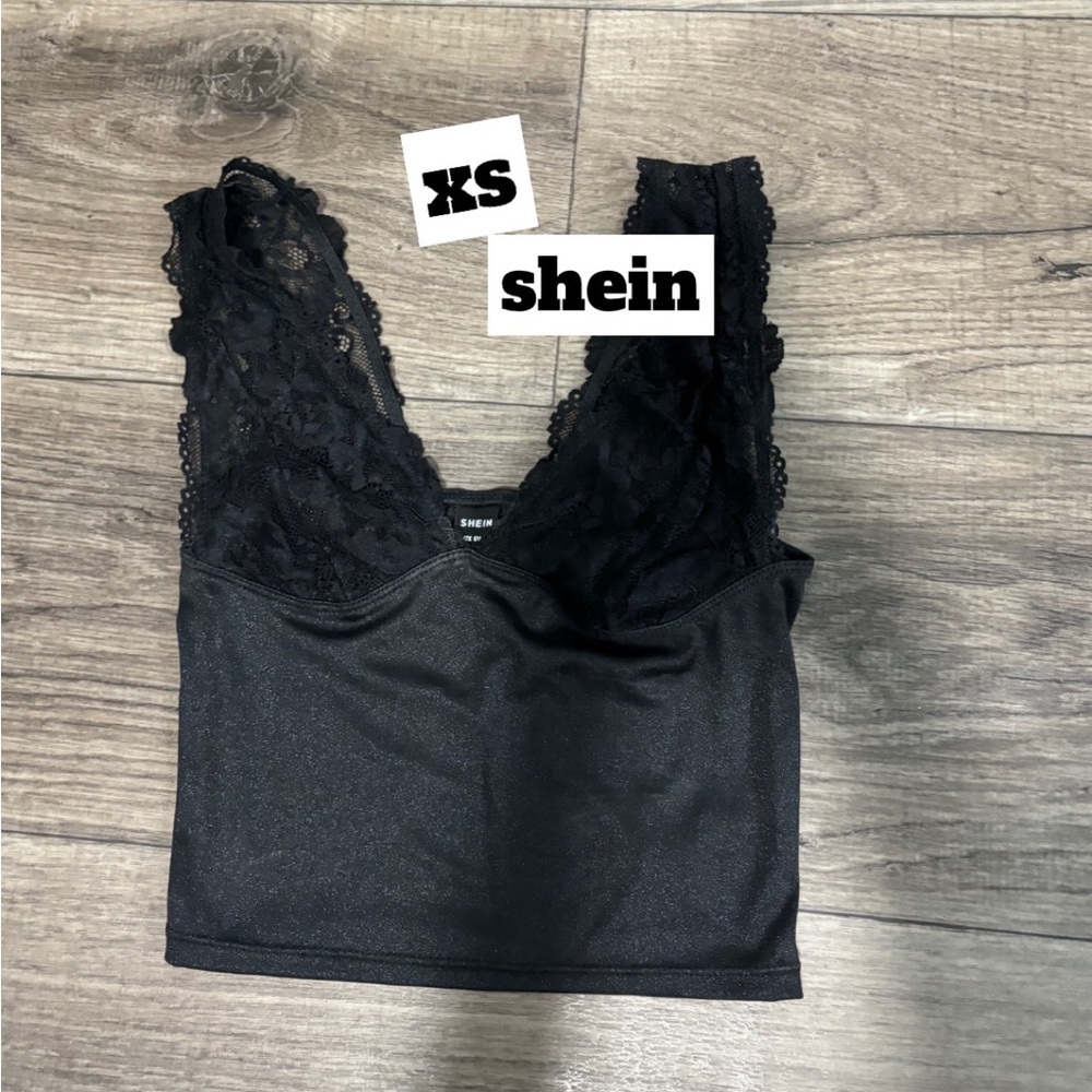 black lace top